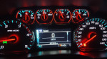 Dashboard view of a 2019 Chevrolet Silverado 1500 displaying speed and mileage.