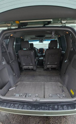 Interior view of a 2008 Toyota Sienna XLE showing spacious stowable seating for 7 passengers.