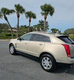 2010 Cadillac SRX luxury edition parked with palm trees, showcasing its immaculate condition and sleek design.
