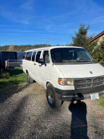 1997 Dodge 3500 passenger van with low miles, well-maintained for highway travel in scenic surroundings