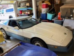 1985 Chevrolet Corvette with 82K original miles, stored in a garage, missing parts and not currently running.