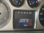 Cadillac Escalade odometer reading showing 108181 miles, emphasizing low mileage and vehicle condition.