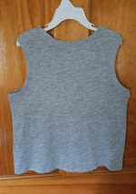 Justice Girls "I Love Sunshine" Crop Tank Top Gray Pink Yellow Size 12