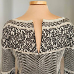 STUNNING  St. John Evening Black/Gray Knit Tunic Top!