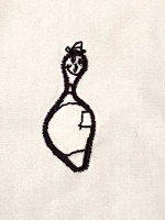 Vintage Style Bowling Shirt Black and White - Medium