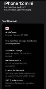 Iphone 12 Mini 256GB w/ AppleCare