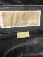 Michael Kors Gray Leather Moto Jacket Sz Small Excellent