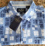 NEW w Tags Nat Nast Ocean Blue Hawaiian Camp silk shirt Retail$149sell