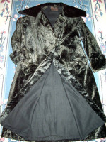 Cool Antique 1920s Black Velvet Coat * Shawl Collar *