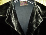 Cool Antique 1920s Black Velvet Coat * Shawl Collar *