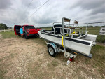 Kennedy Pontoon Compact Paddle Boat and Trailer