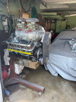 Chevy 482 supercharged boat engine