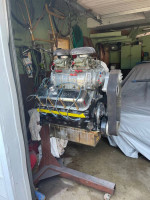 Chevy 482 supercharged boat engine