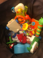 Strollers, play items, chairs, toys