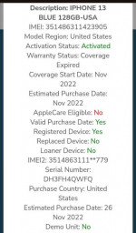 Used iphone 13 with original box