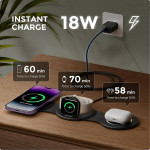 3 in 1 Wireless Charging Station for Apple Watch and iPhone 15, Magnet