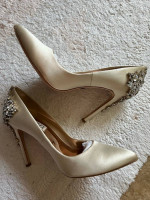 Badgley Mischka Ivory Embellished Wedding Shoes