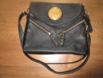 Michael Kors Black Leather Purse handbag crossbody shoulder bag
