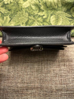 104-HMTT New Black/Ivory Chain Crossbody Bag Snap Close- Box & Dust Bag Included