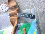 CYNTHIA ROWLEY BEACH TOTE BAG CANVAS + PLASTIC NEW w/ TAGS