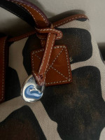 Dooney & Bourke Giraffe Canvas Leather Trim Shoulder Tote w/ Coin purse set EUC