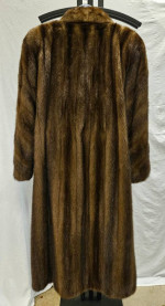 Vintage Oscar De La Renta Full Length Brown Fur Coat