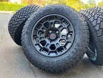18” black Toyota Tundra 5x150 5 lug rims TRD PRO wheels tires a/t