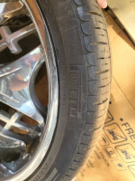 24 " DUB CRUCIFIX CROSS CHROME WHEELS w/ Pirelli Scorpion Zero Tires